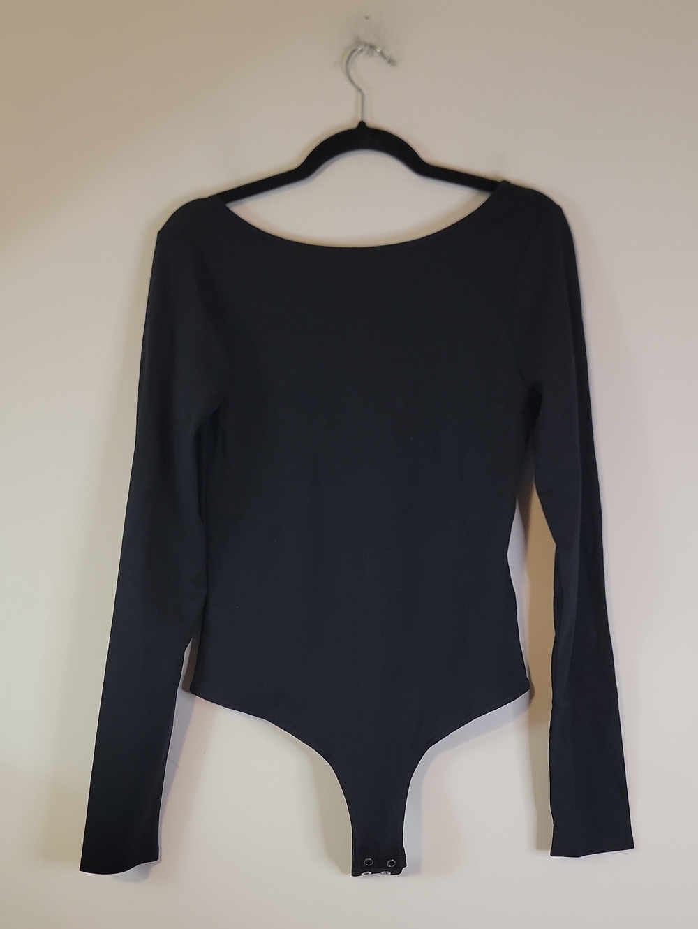 J. Crew Black Long-Sleeve Boatneck Bodysuit